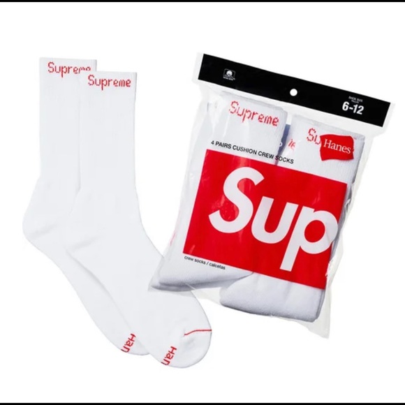 Supreme Hanes Socks - 4 Pack 6-12 - Picture 2 of 2